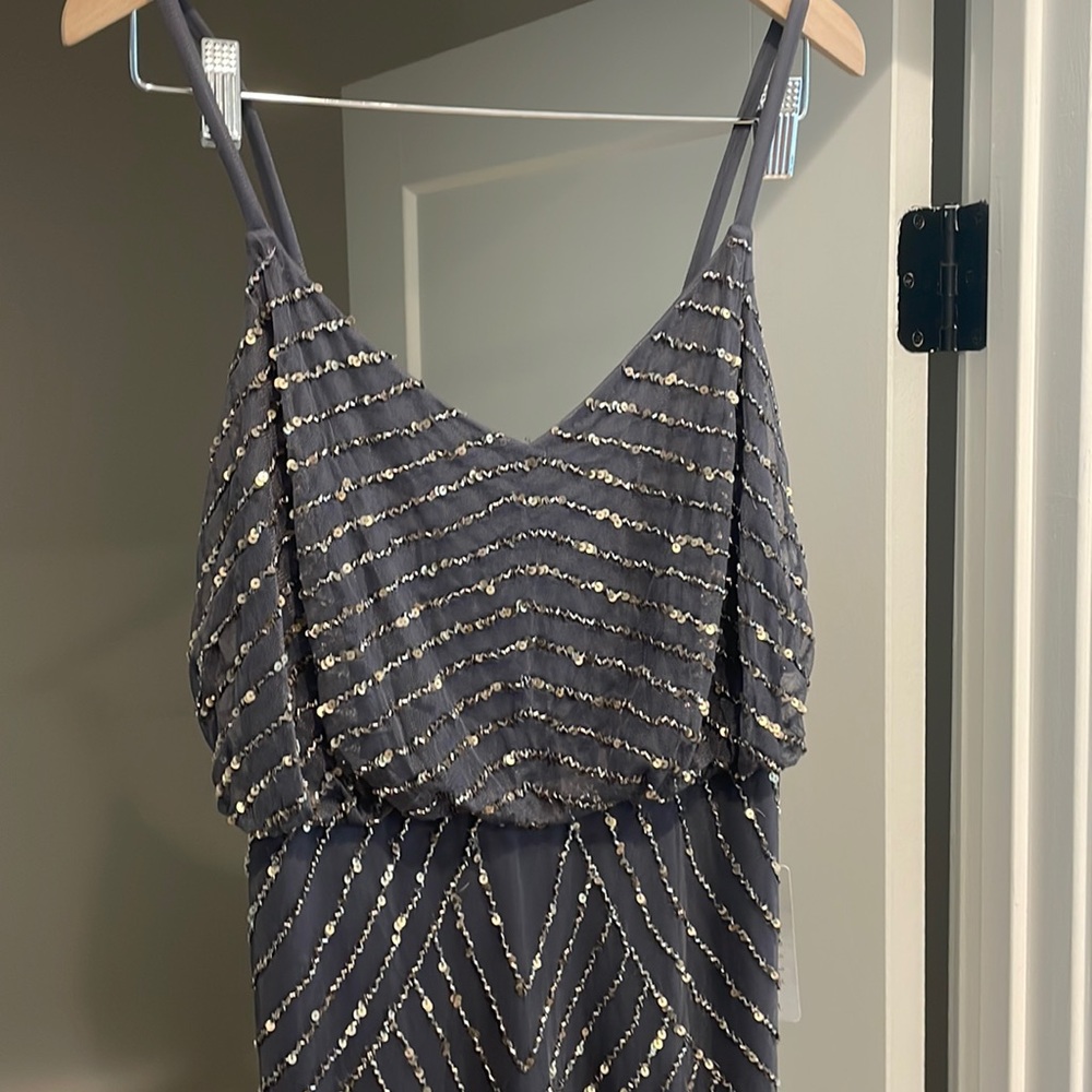 NWT Adrianna Papell BEADED BLOUSON GOWN